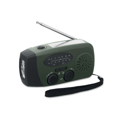 Portable radio with LED...