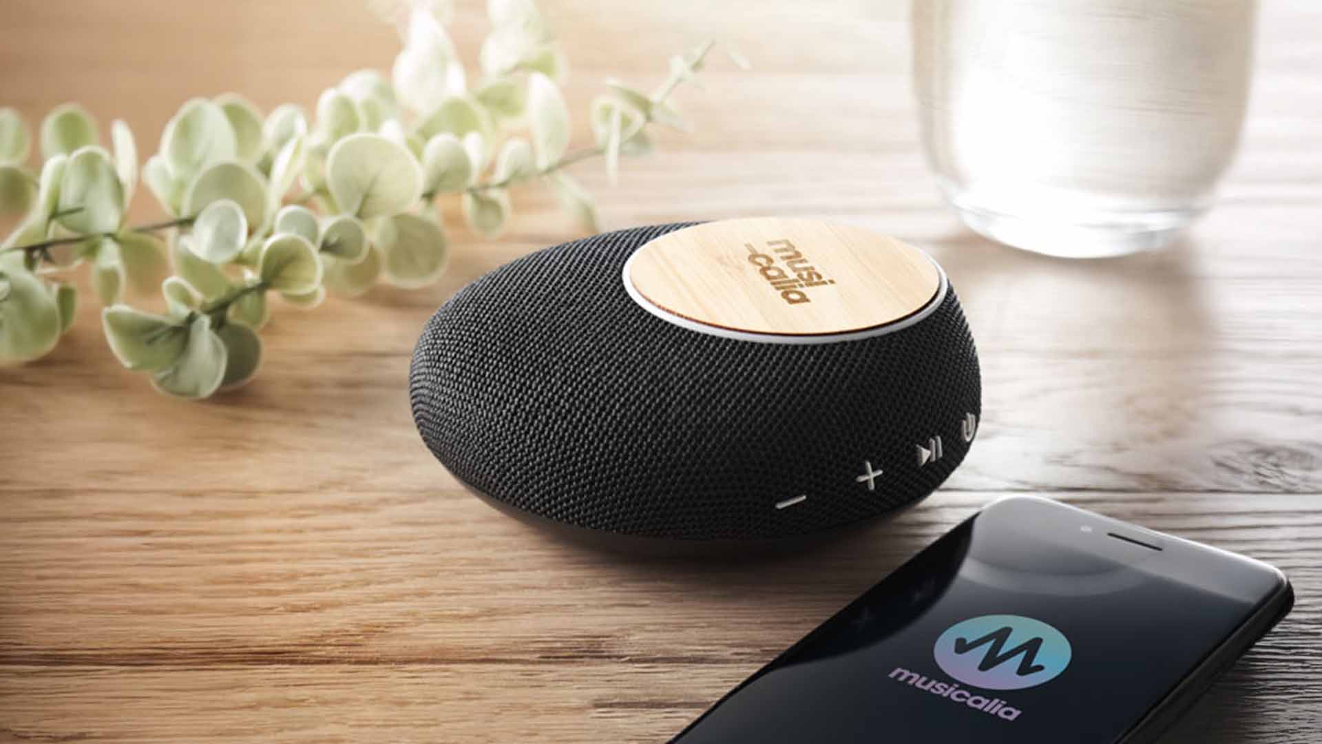 Compact personalized Bluetooth speaker for impactful corporate business gifts