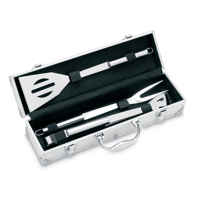 3 BBQ Tools In Aluminium Case - Asador