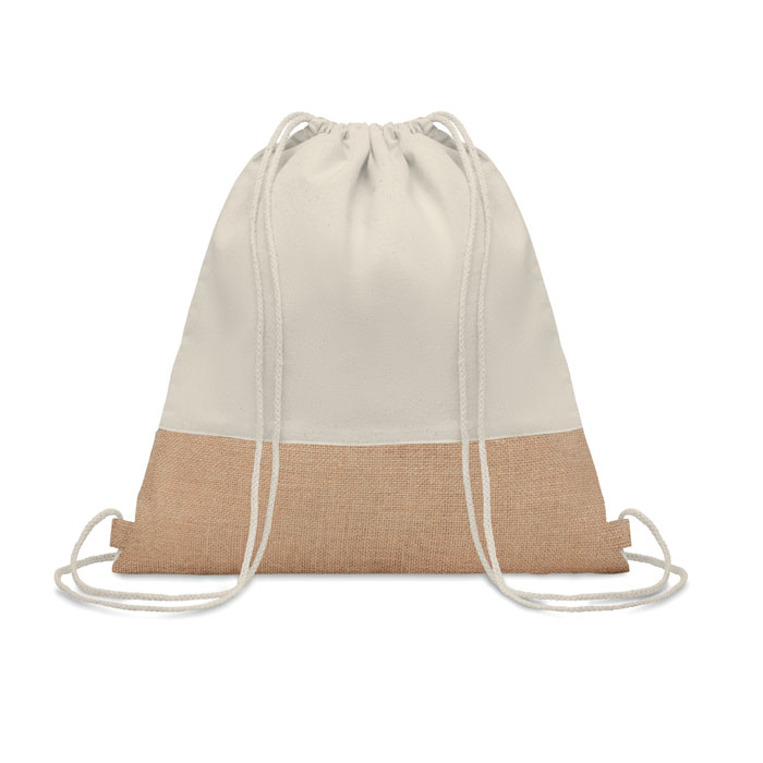 Drawstring Bag W/ Jute Details - India