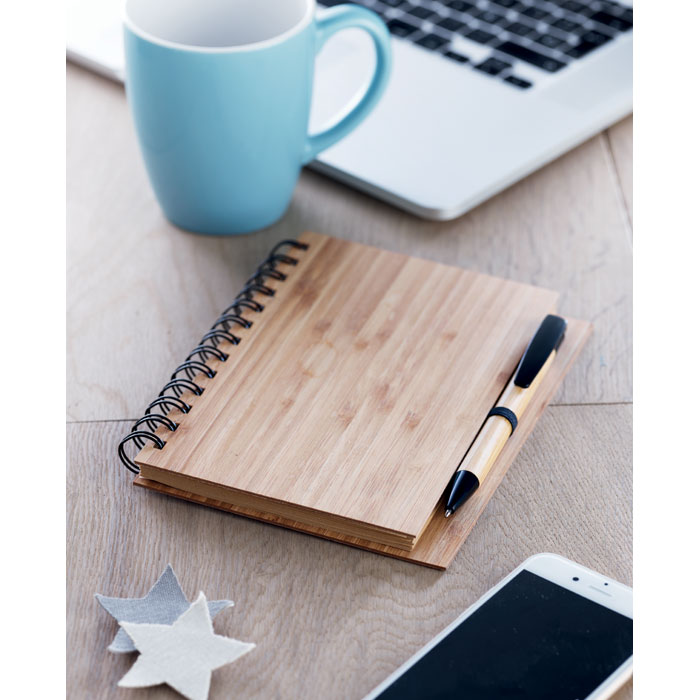 Bamboo Notebook With Pen - Bambloc