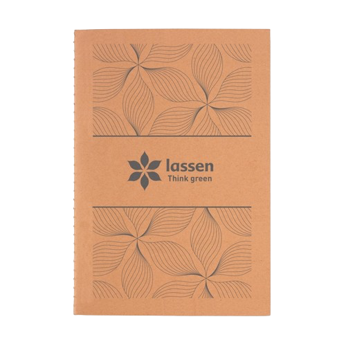 A5 Notebook In Cardboard Cover - Mid Paper Book