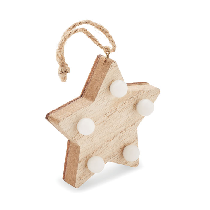 Wooden Weed Star With Lights - Lalie