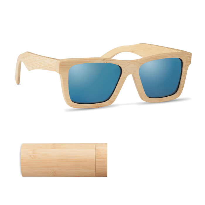 Sunglasses And Case In Bamboo - Wanaka