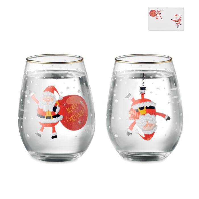 Set Of 2 Christmas Glasses - Noel